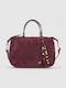 Women's Shoulder Bag Suede Burgundy