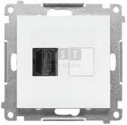 Simon 55 Hdmi Socket Module Matt White Tghdmi.01/111