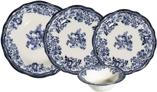 Hermia Alb Porțelan Set de Vase 24buc
