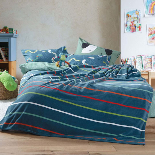 Nef-Nef Homeware Одеяло Fleece Chromatic Петролен 220x160см Nef-Nef Homeware Одеяло Fleece Chromatic Петролен 220x160см