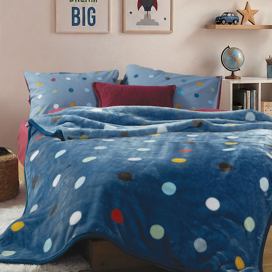 Nef-Nef Homeware Одеяло Dots Син Син 220x160см