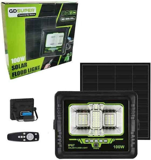 Proiector LED Solar Etanș 100W Alb Rece 7500K cu Telecomandă IP67