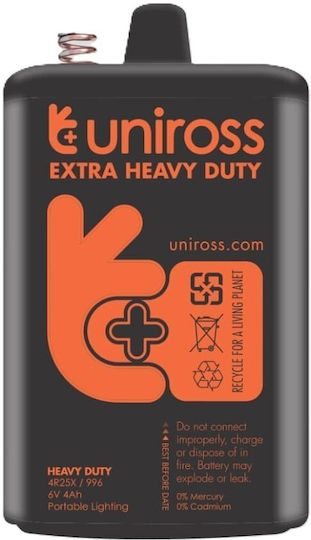 Uniross 4r25 6v Zinc Carbon Battery 1pc