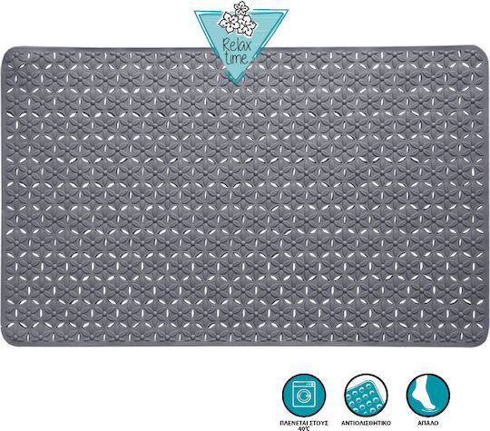 Anti-Rutsch-Badewannenmatte mit Saugnäpfen Graue 43x75cm