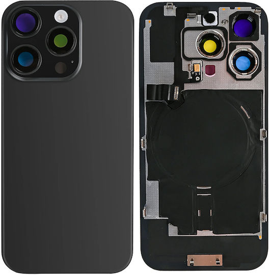 Back Glass Cover Iphone 16 Pro Nfc Large Camera Hole Big Hole Black Titanium Compatible