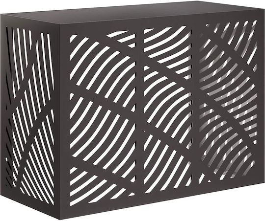 vidaXL Capac de aer condiționat Negru 110 x 50 x 80 cm Oțel