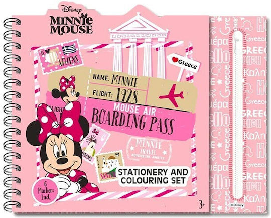 Minnie Zeichenblock Malstifte & Etui Set 38 Stück