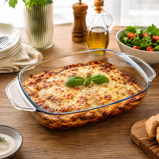 Rectangular Heat-Resistant Glass Cookware 34.3x22.6x6cm