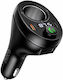 Bluetooth FM Предавател Hoco E88 Star 120W 1xUSB-A 2xUSB-C PD20W QC3.0 BT V5.4 Удължител за Запалка Черен