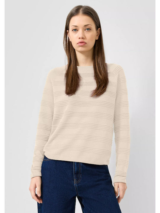 s.Oliver Damen Bluse Gestreift Beige