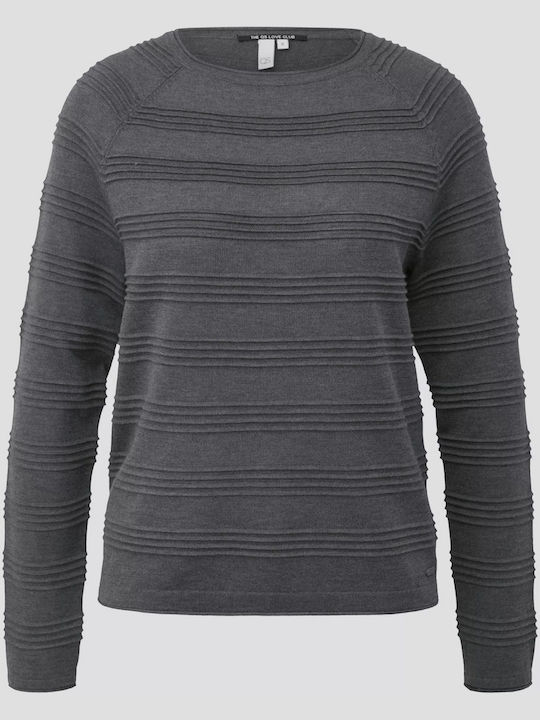 s.Oliver Women's Striped Grey Blouse