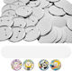 Vevor Set Materials Badges 75 Mm 100 Pieces Metal Backs Metal Shells Transparent Film Mylar White Paper Circles Xzjhchcyx75m1cl1w001v0