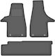 Velour Car Mats Graphite Vw Transporter T6 Van 2 Rows 2015-2019