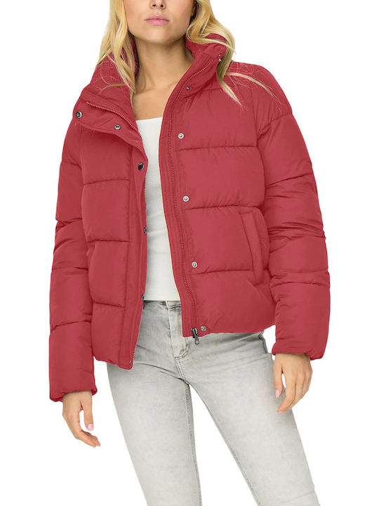 Only Damenjacken für Winter Karanda Rot Bordeaux