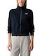 Gestrickte Damen Strickjacke mit Reissverschluss Marineblau