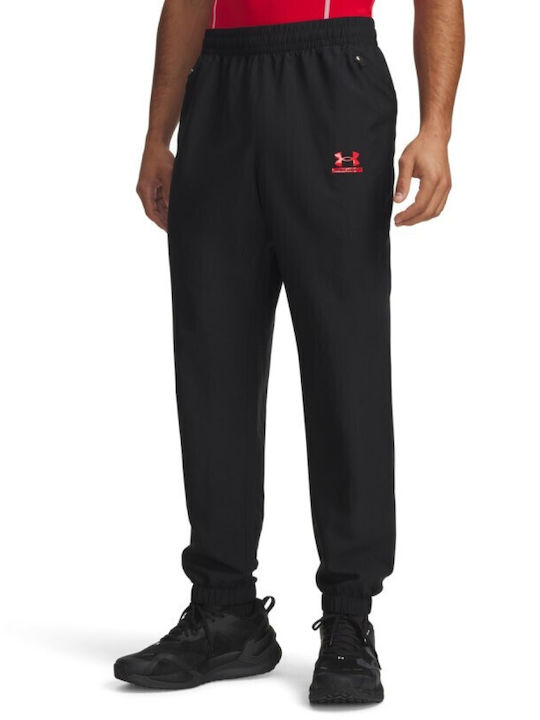 Under Armour Παντελόνι Φόρμας Γυαλιστερό Μαύρο ...