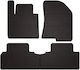 Rubber Car Mats Kia Carens Iv Minivan 2013-2018 Black Fitted