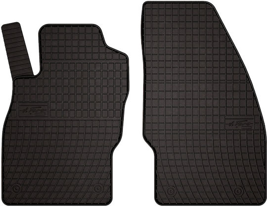 Rubber Car Mats Opel Corsa E Hatchback 1st Row 2015-2020 Black Fitted