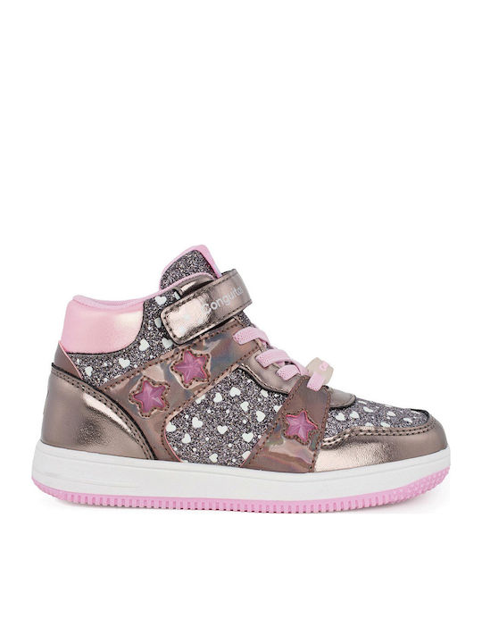 Kinderstiefel mit Bügel- und Schleifenverschluss & Lichtern Rosa