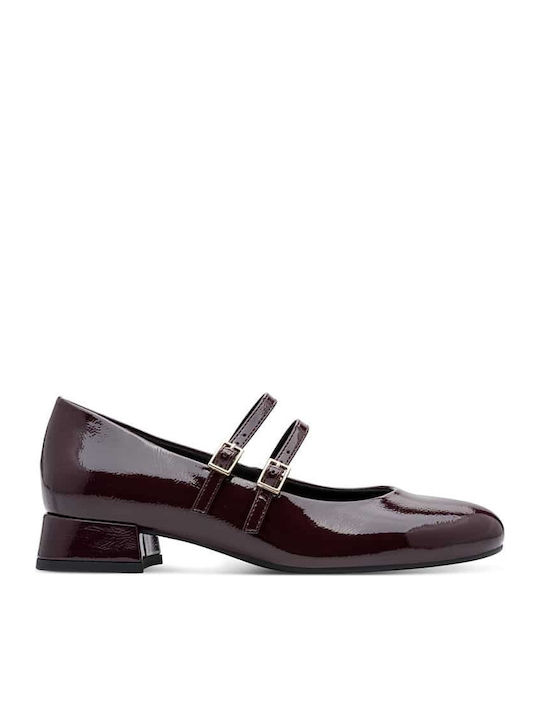 Pumps Aus Lackleder Burgundisch