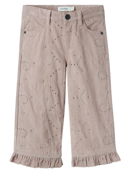 Kinderhose aus Samt in Beige Beige