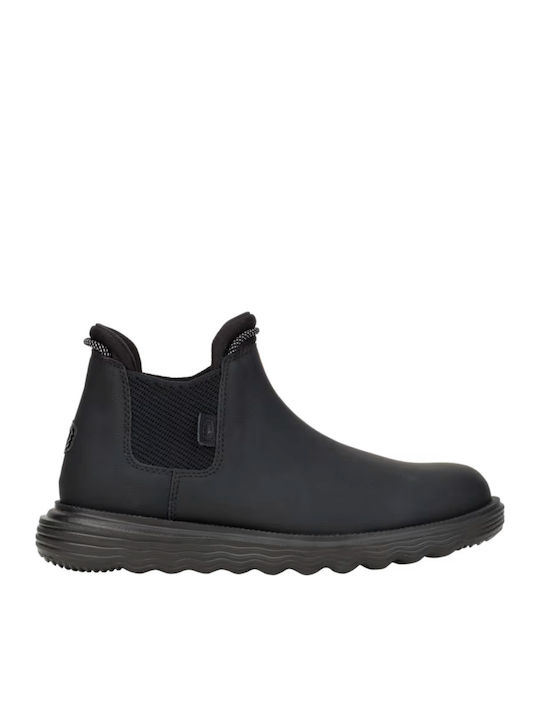 Leather Women's Ankle Boots Black