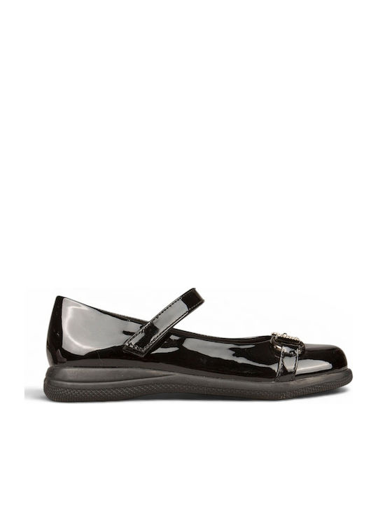 Kinder Slipper & Mokassins aus Lackleder Schwarz