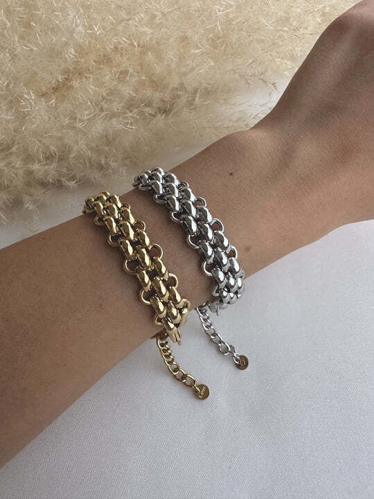 Chunky Hand Chain Made of Stainless Steel