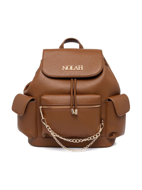 Nolah Tasha Γυναικεία Τσάντα Πλάτης Light Brown