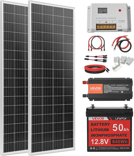 Vevor 12VLWTYNTJ126VI94001V2 Μονοκρυσταλλικό Φωτοβολταϊκό Πάνελ 200W 12V