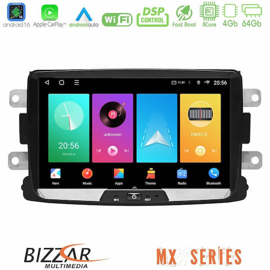 Bizzar Автомобилна Аудио Система За Opel Movano / Vivaro Fiat Talento Renault Captur / Master / Trafic Nissan NV300 Dacia Dokker / Duster / Lodgy / Logan MCV / Sandero 2012 (Bluetooth/USB/WiFi/GPS/Apple CarPlay/Android Auto) С Touch Screen 7"