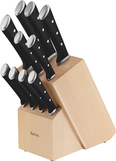 Tefal Ice Force Комплект Ножове с Основа от Неръждаема Стомана 11 Бр