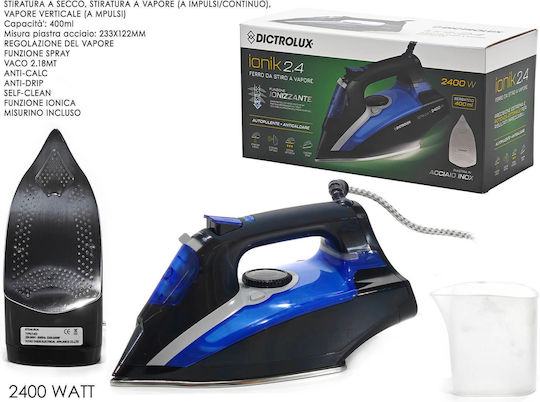 DictroLux Ionik Парна Ютия 2400W с Неръждаема Плоча