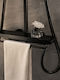 Shower Shelf Towel Bar Black