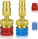 Quick Adapter R1234yf To R134a Set 2 Ac Auto Couplers High Low Side 1/4 Sae Freon Charging Air Conditioning Service