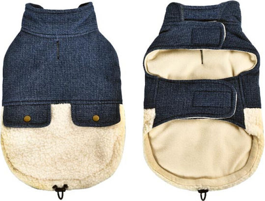 Value Imports Dog Coat Fleece Blue Small With Back Length 40 cm