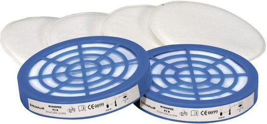 Delta Plus M3000prep2 Ersatzteile für Schutzmasken P2 Maske M3200 Mars 6 Filter + 2 Adapter