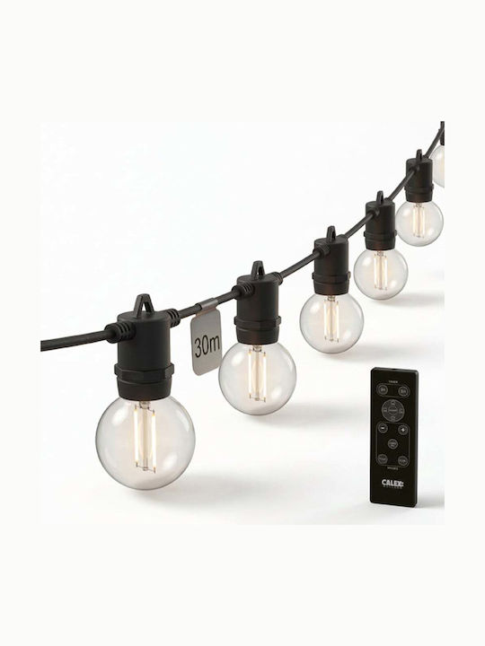 Calex Girlandă Luminoasă Etanșă LED IP44 30m cu 50 de Becuri Alb Cald Calex Girlandă Luminoasă Etanșă LED IP44 30m cu 50 de Becuri Alb Cald