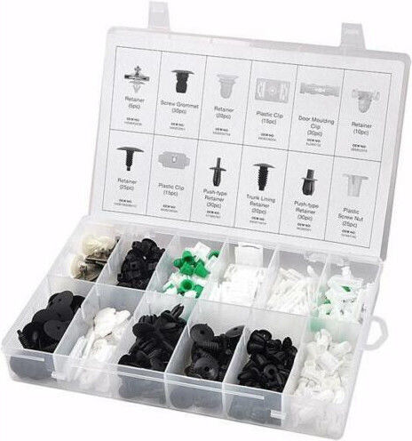 Set 255 Фиксиращи авто клипсове крепежни елементи push pins клипсове лайсни панели табло повече Vw Volkswagen