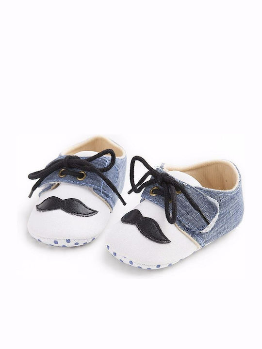 Mamababy Mocasini pentru bebeluși de braț Albastri