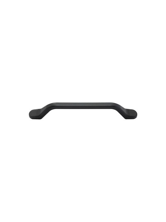 Viometale Möbelgriff aus Metall Schwarz Matt mit Lochabstände 128mm 05.85-128.K4
