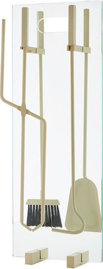 Zogometal Zogometal Kaminwerkzeug-Set mit Ständer-Halter-Set in Ivory