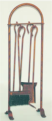 Metallotechniki Kaminwerkzeug-Set mit Bronze Klammerhalter-Set