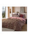 Nef-Nef Homeware Комплект Завивка С Пълнеж Microfiber 220x240см Floriva Brown 330 GSM