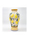 Eurolamp Dekorative Keramik Vase Beiges 20,7x20,7xH39,5cm