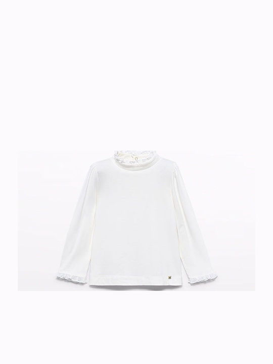 Kinderoberteile Rollkragenpullover Langärmelig Weiß