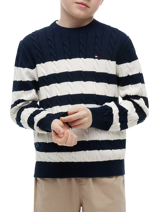 Tommy Hilfiger Kids Long-Sleeved Sweater Dark B...