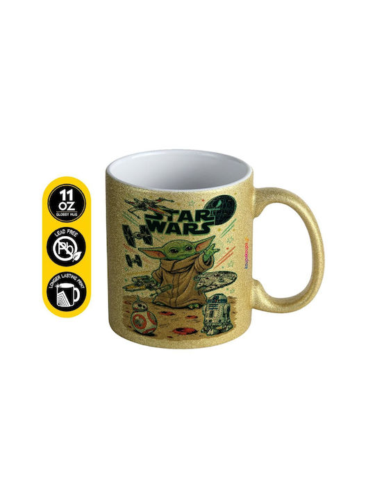 Koupakoupa Grogu Ceramic Mug Gold 330ml