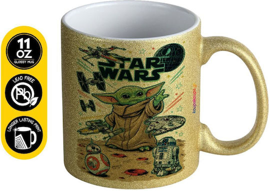 Koupakoupa Grogu Ceramic Mug Gold 330ml