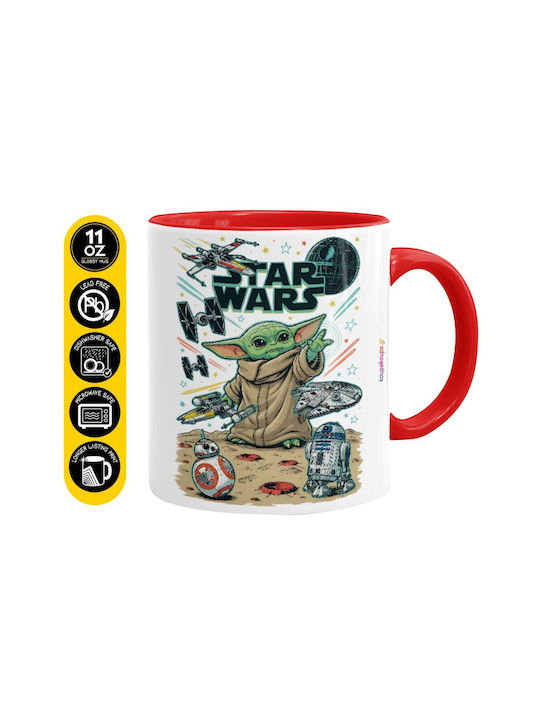 Koupakoupa Grogu Ceramic Mug Red 330ml